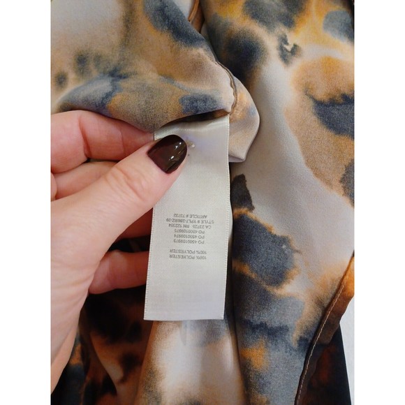 NWOT Aritzia WILFRED FREE Brinley Tie Dye Blouse Cider Gold Oversized Top S - Picture 6 of 6